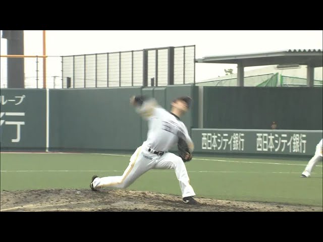 【ファーム】ファーム初登板のホークス・高橋 プロ初のアウトはショートゴロ!!  2016/5/28 H-C(ファーム)