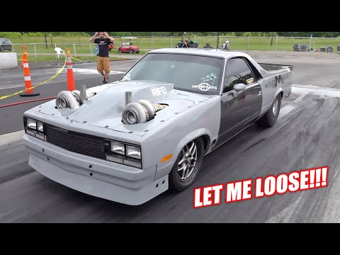 Midwest Drag Week DAY 1 - Mullet's First FULL 1/4 Mile Runs With the Big Block! Spinning Like CRAZY