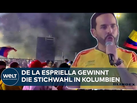 Video Thumbnail: KOLUMBIEN: Rechtskandidat De La Espriella gewinnt Präsidentschaftsstichwahl – im Überblick