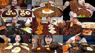 Download lagu 33 Mukbangers eating  Jajangmyeon 😱⚫| Black Bean Noodles Mukbang Compilation! mp3 Download lagu 33 Mukbangers eating  Jajangmyeon 😱⚫| Black Bean Noodles Mukbang Compilation! mp3