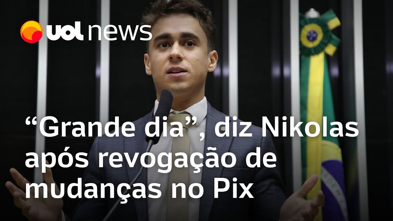 Nikolas Ferreira comemora após governo Lula revogar mudanças no Pix: 'Grande dia'