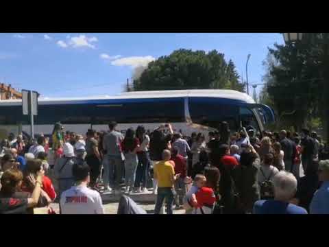 Celebración Ascenso Balonmano Nava Viveros Herol a  Liga Asobal.Celebración en Nava 28/04/2019