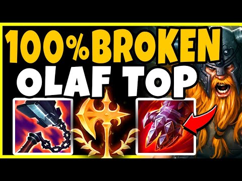 OLAF TOP IS NOT BALANCED! EASY 1v3 WAY TOO MUCH HEALING! - League of Legends