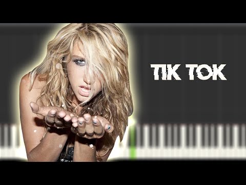 Ke$ha - TiK ToK | Instrumental Piano Tutorial / Partitura / Karaoke / MIDI