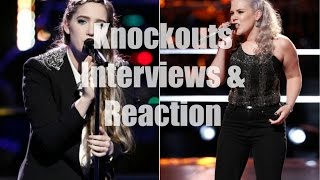 Korin Bukowski vs. Summer Schappell The Voice Season 9 KNOCKOUTS Interviews &amp; Reaction