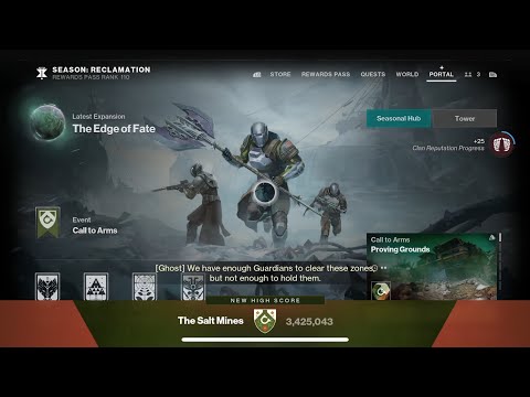 Top 1% Solo Ops score (Salt Mines 3.425) Destiny 2 Call to Arms Event
