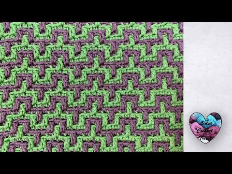 Mosaic Crochet Tutoriel facile Lidia Crochet Tricot Plaid, Écharpe...
