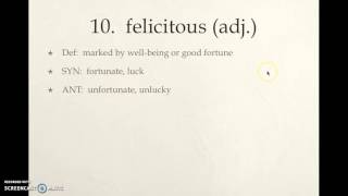 Unit 7 Vocab  Level G