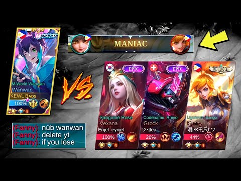 WANWAN vs 3 TOP GLOBAL ANTI-MARKSMAN! ( Who Win?!! ) - MLBB