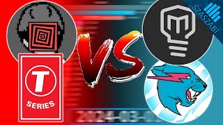 TOP 20 Most Subscribed YouTube Channels Each Month of All Time - Most Popular Channels 2010-2024