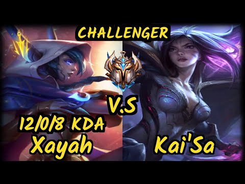 Theusma (XAYAH) vs KAI'SA - 12/0/8 KDA BOTTOM ADC CHALLENGER GAMEPLAY - BR