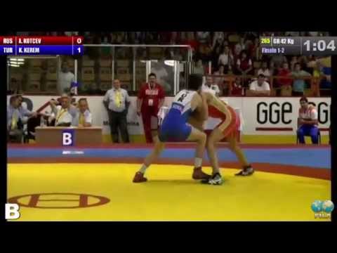 Finale 1-2 Greco-Roman 42 Kg (RUS) Atmir KOTCEV vs (TUR) Kamal KEREM