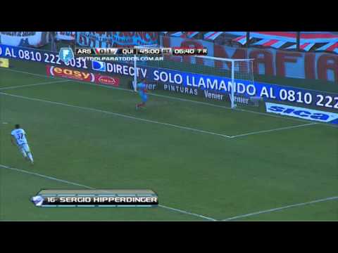 Gol de Hipperdinger. Arsenal 0 - Quilmes 2. Fecha 6. torneo Final 2014.