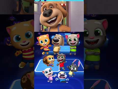 Talking Tom 🆚 Talking Angela 🆚 Talking Ben Monster Transformation - #coffindance #tileshop #shorts