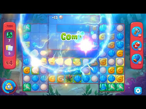 Fishdom 7091 Hard Level - 14 moves - NO BooSTERS