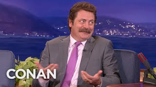 Nick Offerman: A Nun Showed Me Porn At Age 12 - CONAN on TBS