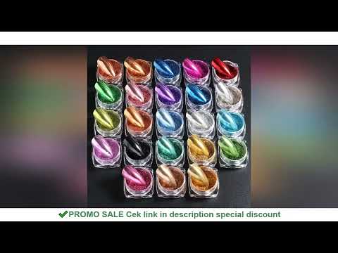 23 Colors Metallic Chrome Nail Powder Set Y2K Magic Mirror Gold Silver Decor Rubbing Glitter Pigment