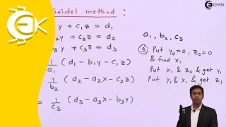 Explain Concept of Gauss Seidel Method | Ekeeda.com