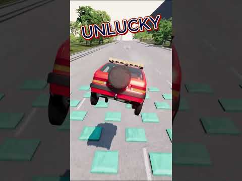 Lucky vs Unlucky Car Crashes 😂 #beamngcrashes #crashdriven
