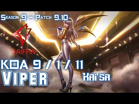 GRF Viper KAI'SA vs EZREAL ADC - Patch 9.10 KR Ranked