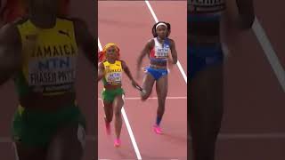 Download lagu USA vs Jamaica - Sha'Carri Richardson vs. Shericka Jackson - 4x100 M race #4x100m #athlete #race mp3
