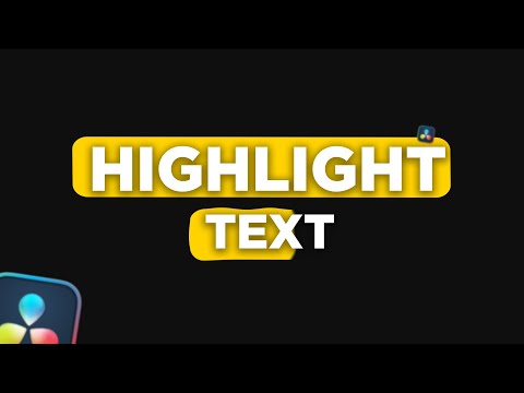 Highlight Text Effect in Davinci Resolve | Full Tutorial |