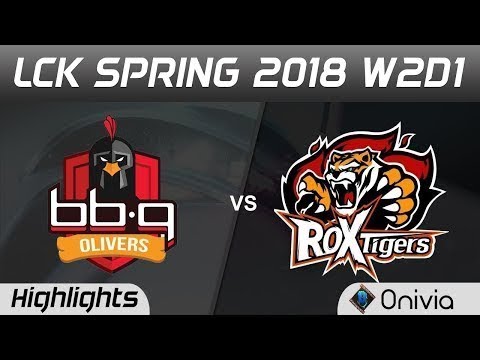 BBQ vs ROX Highlights Game 1 LCK Spring 2018 W2D1 BBQ Olivers vs ROX Tigers by Onivia