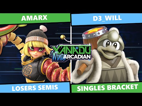 Xanadu Winter Arcadian: Losers Semis - AmarX (Min Min) vs D3_Will (King Dedede, Wolf) SSBU Singles