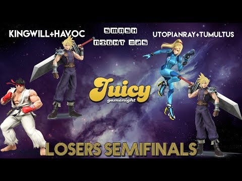 JuicySmashNight #25 - Losers Semifinals - UtopianRay+Tumultus v. KingWill+Havoc