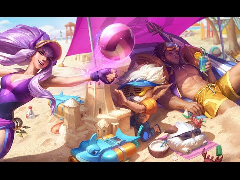 new skins!!(pool party Heimerdinger, Jarvan IV, Orianna, Taliyah e Syndra)