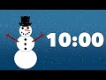 10 Minute Timer: Snowman, Winter, Holiday Animated Timer