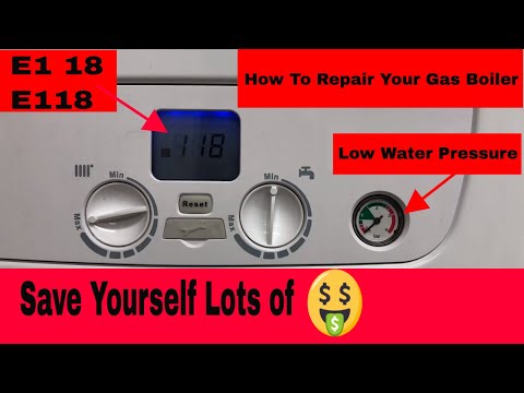How To Repair Your Combi Boiler  E118 fault code. Low water pressure.