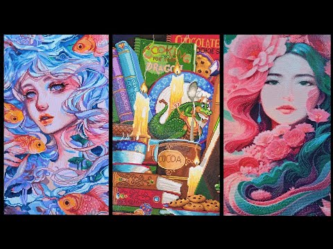 TOP 3 ASMR Diamond Painting Videos Compilation - 3 HOURS of Relaxation & Satisfaction - No Talking