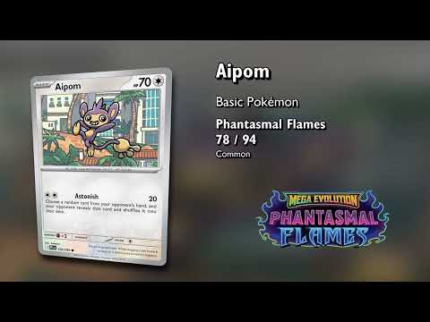 PFL 078 Aipom Pokémon   Phantasmal Flames   Saboteri   Cozy Cardboard Chronicle