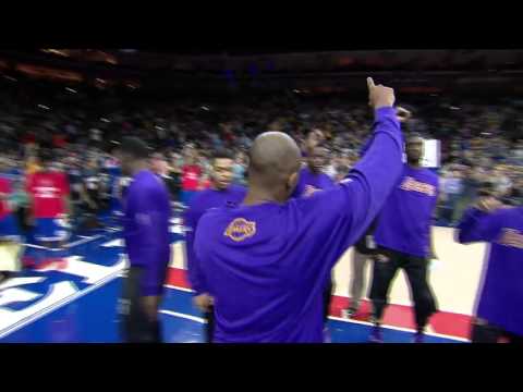 Kobe Bryant Warm Welcome in Philly | Lakers vs Sixers | 12.1.2015