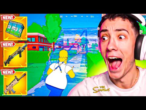 This is the SIMPSONS SEASON in Fortnite (Gameplay, weapons, spots...)