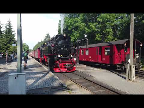 Harzer Schmalspur Bahn HSB Wernigerode zum Brocken und per MTB wieder zurück Juli 2021