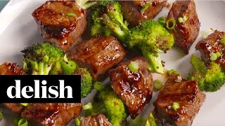 How To Make Beef &  Broccoli Kebabs | Delish