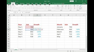 How to Calculate Daily/Monthly Percentage Growth In MS Excel (Easy)
