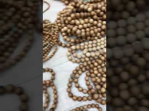 Natural dark golden brown sandalwood beads japa mala, for re...