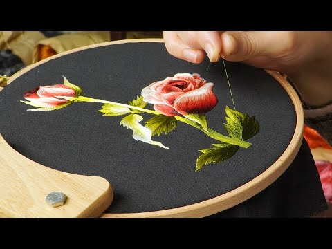 KIT119 Rose Embroidery, Step by Step from Design to Embroidery