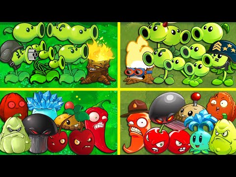 All Plants PVZ 1 vs PVZ 2 Battlez - Who Will Win? - PvZ 2 Plant vs Plant