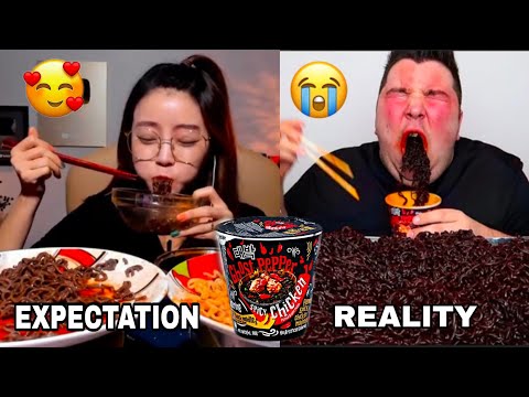when mukbangers tried GHOST PEPPER NODDLES 🥵🔥Expectation vs Reality (Part 2)