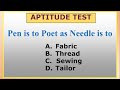 Verbal Analogy Practice Exercises IQ Test II Word Analogy Questions With Answer And Explanation