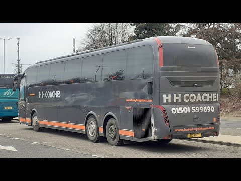 Rail Replacement: Hairy Haggis Scania K340EB6 Levante R3 HHT (ex-FN63 PWL)