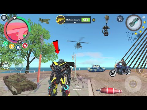 Rope Hero Vice Town (Transformer Robot Monster Truck Fight Street Police Robot Car) Rope Hero Games
