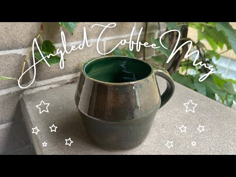 Throwing a Green Angled Mug on the Pottery Wheel at Home | Pottery by Sara