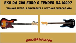 Video thumbnail for Sfatiamo qualche mito? Eko V.S. Fender Precision - Lezione basso 185 by Igor Sardi Bass