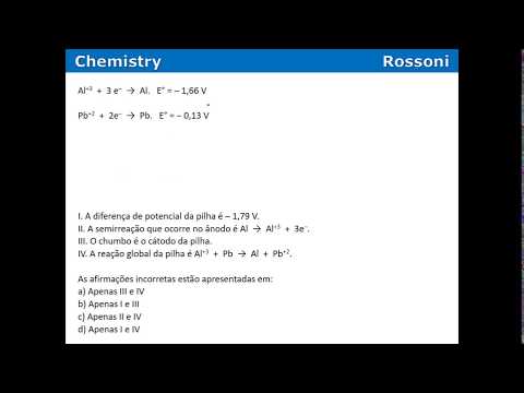 Acafe 2019 2 Medicina - Q42 Eletroquímica - Pilhas