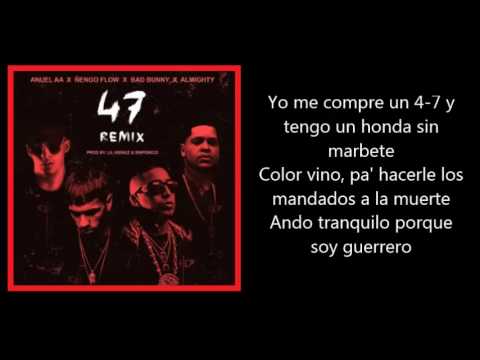 47 (Remix) - Anuel ft Ñengo Flow Almighty & Bad Bunny | El Conejo Malo (letra)
